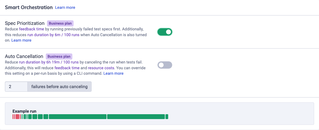 Enable Spec Prioritization